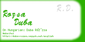 rozsa duba business card